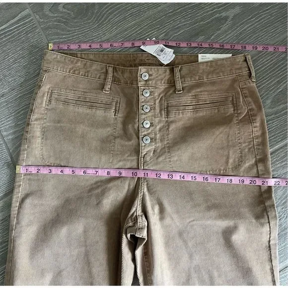 AMERICAN EAGLE Stretch Corduroy Super High-Waisted Plus Size Flare Pants Sz 18 - Picture 7 of 10